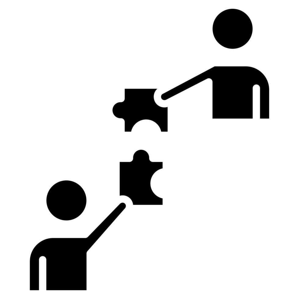 Joint Effort Icon line vector illustration