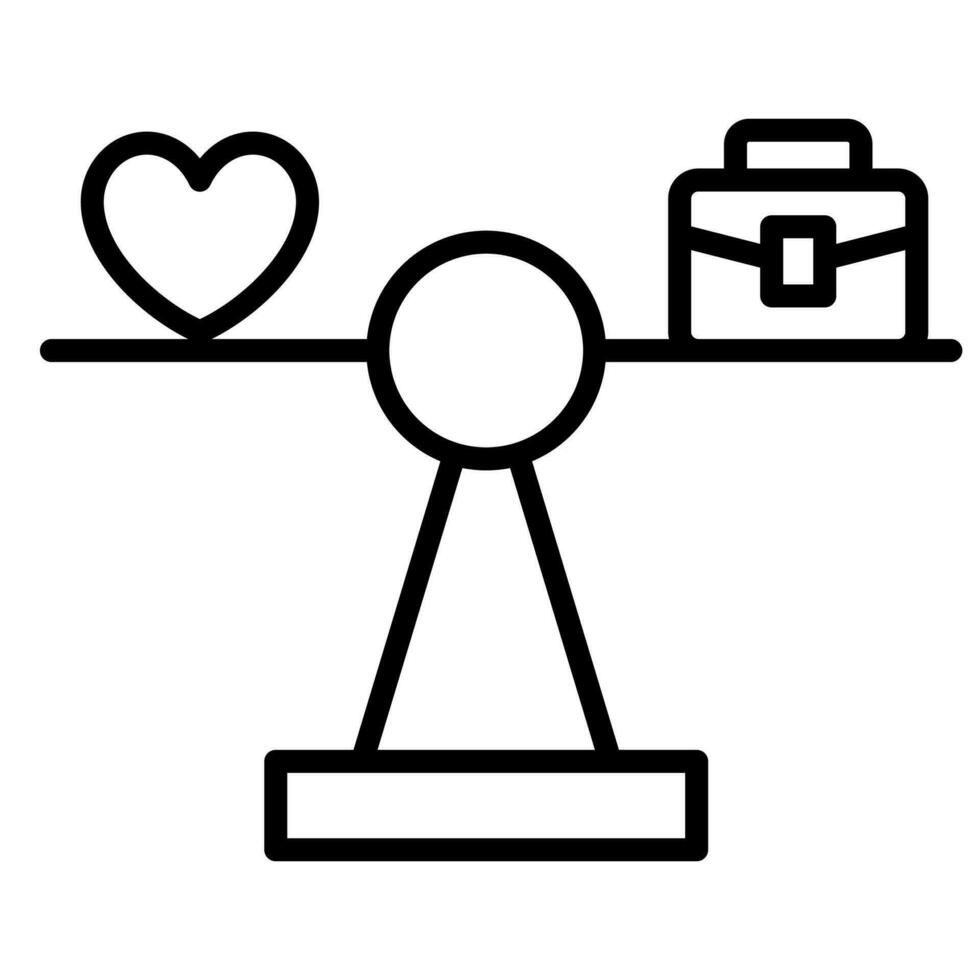 Work life balance Icon line vector illustration