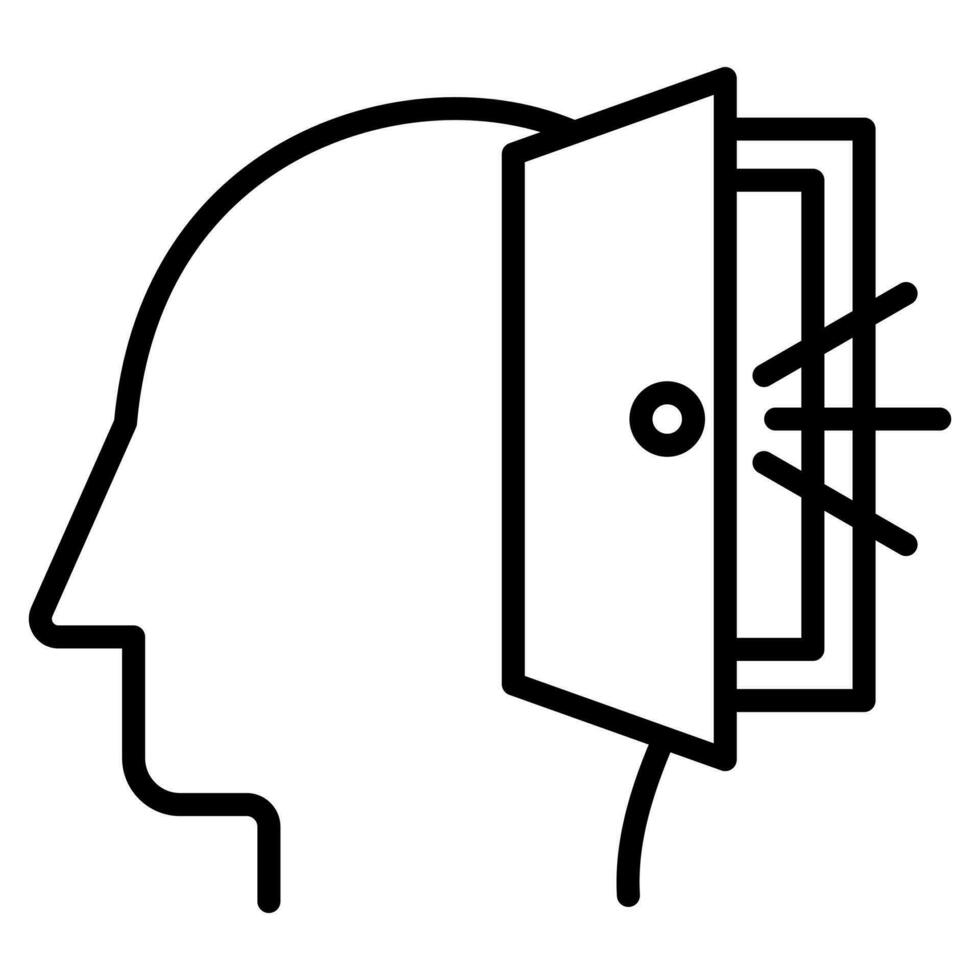 Open mindedness Icon line vector illustration