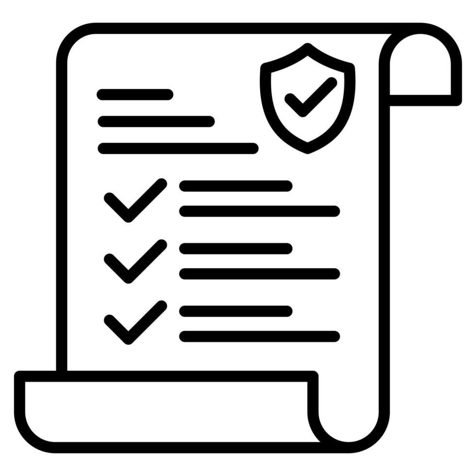 Compliance Policy Icon line vector illustration