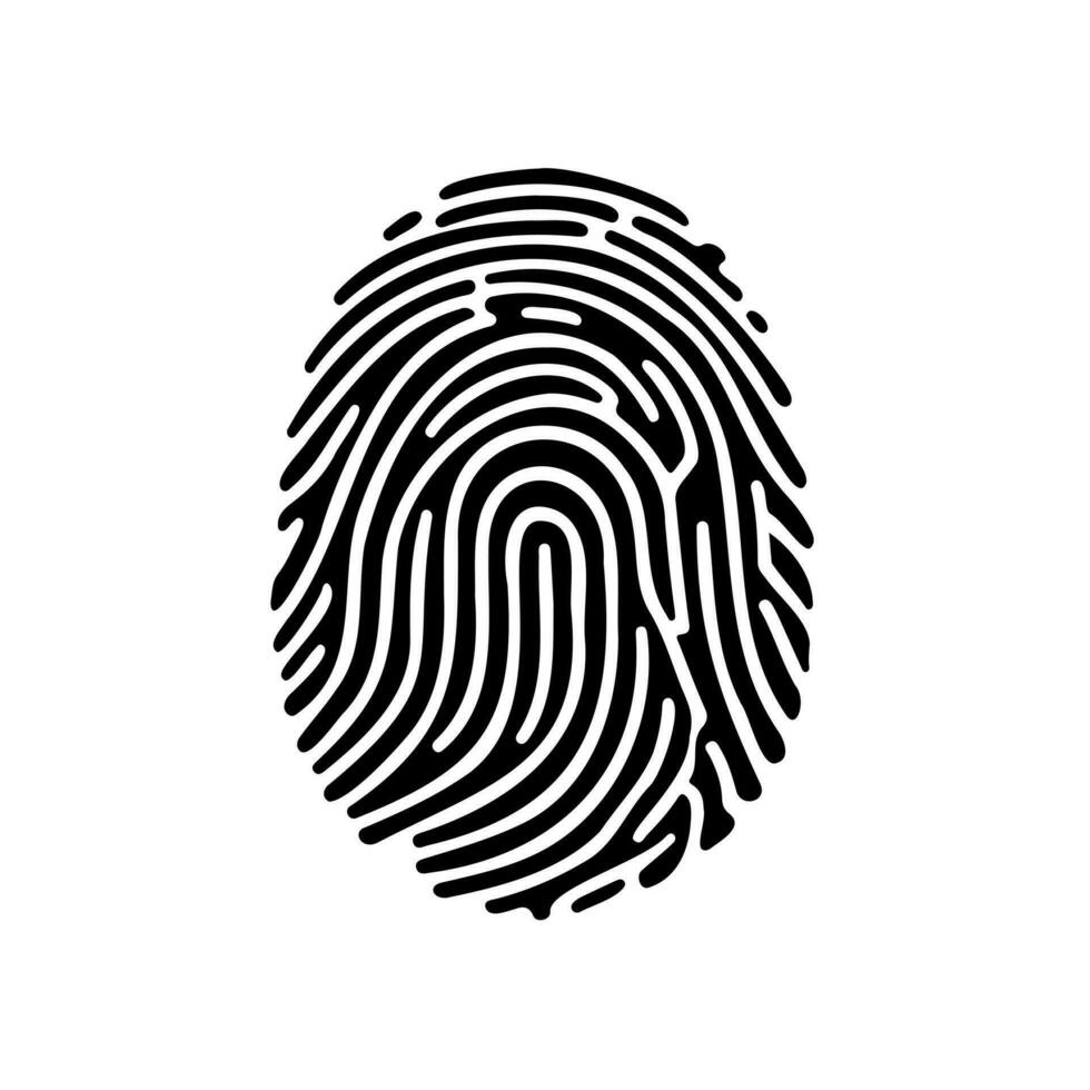 Fingerprint icon. Security access concept. Biometrics system. Vector illustration