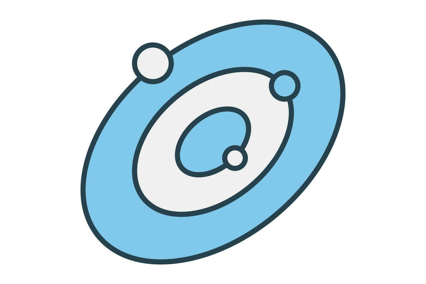 galaxy icon. flat line icon style. simple vector design editable