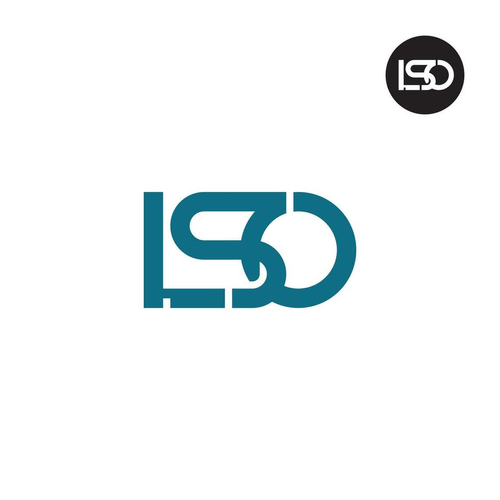 Letter LSO Monogram Logo Design vector