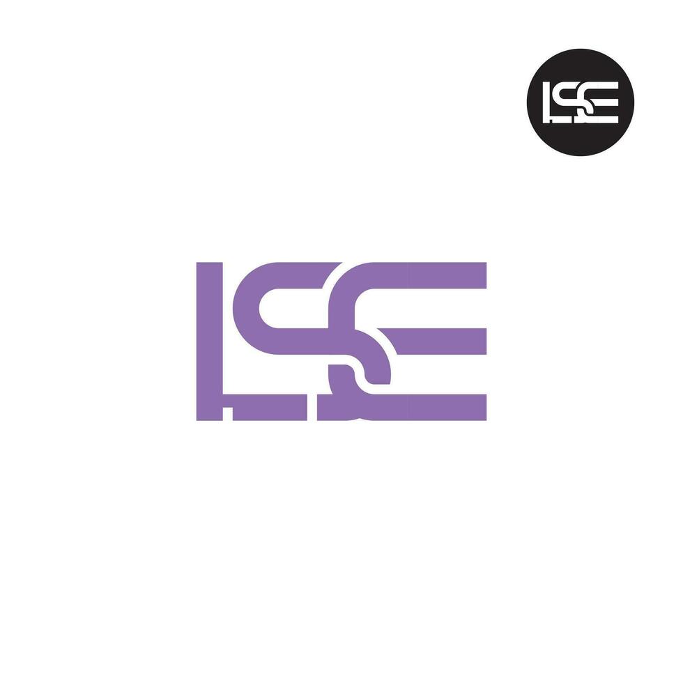 letra lse monograma logo diseño vector