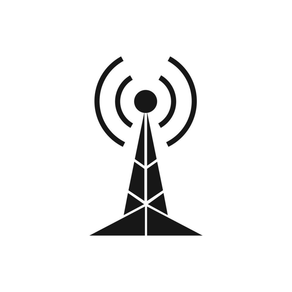 Antenna icon. Broadcast, transmitter. Vector illustration