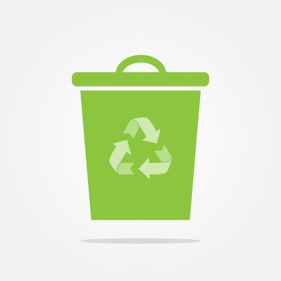 Recycle trash icon symbol. Isolated vector illustration.