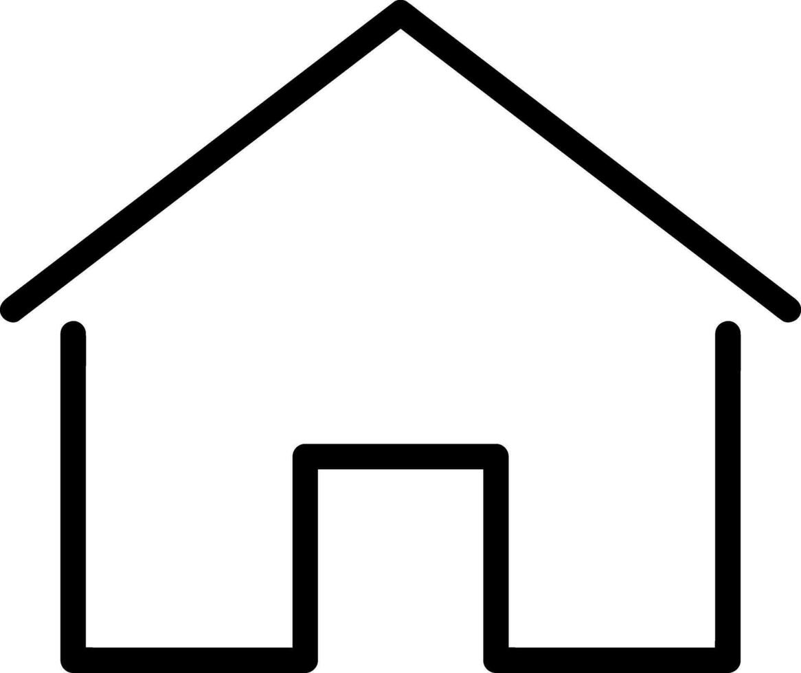 Stencil house clipart Engraving home vector