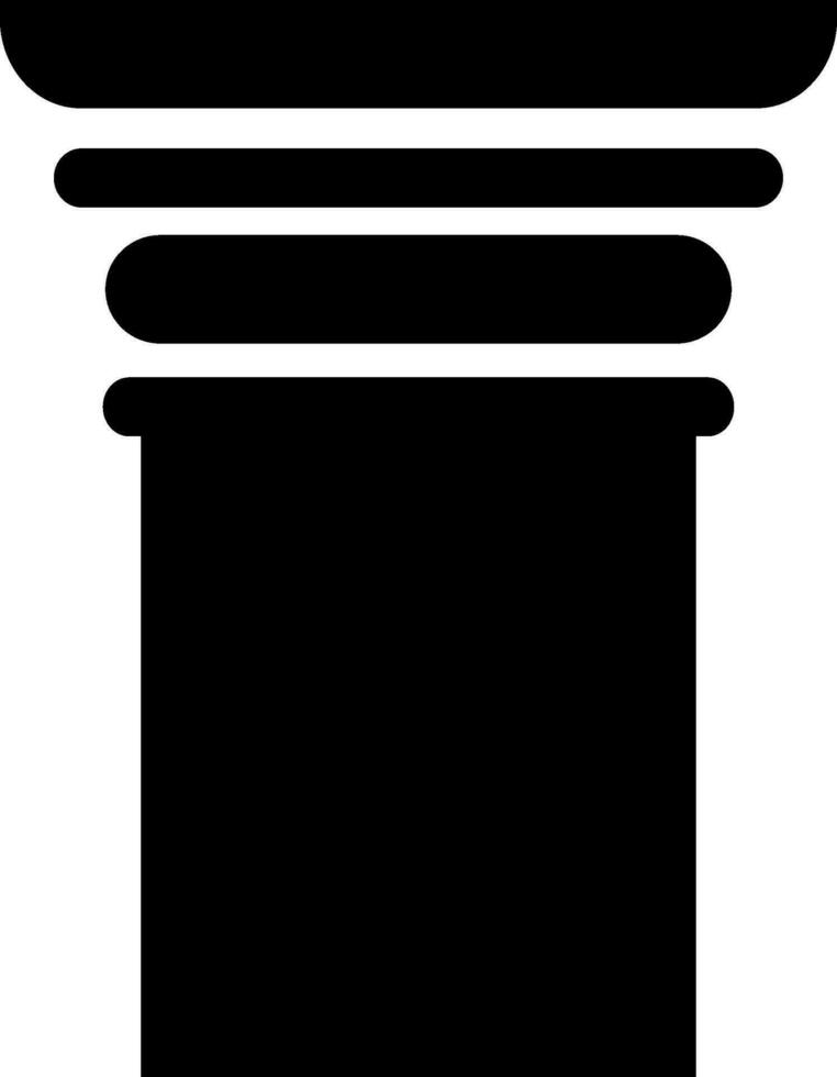 Pillar greek icon Justice symbol Column stencil Vector illustration