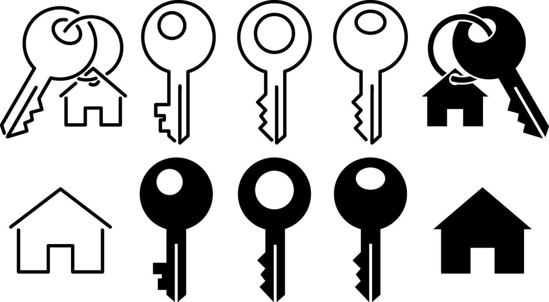 Real estete icon Stencil key clipart Vector illustration