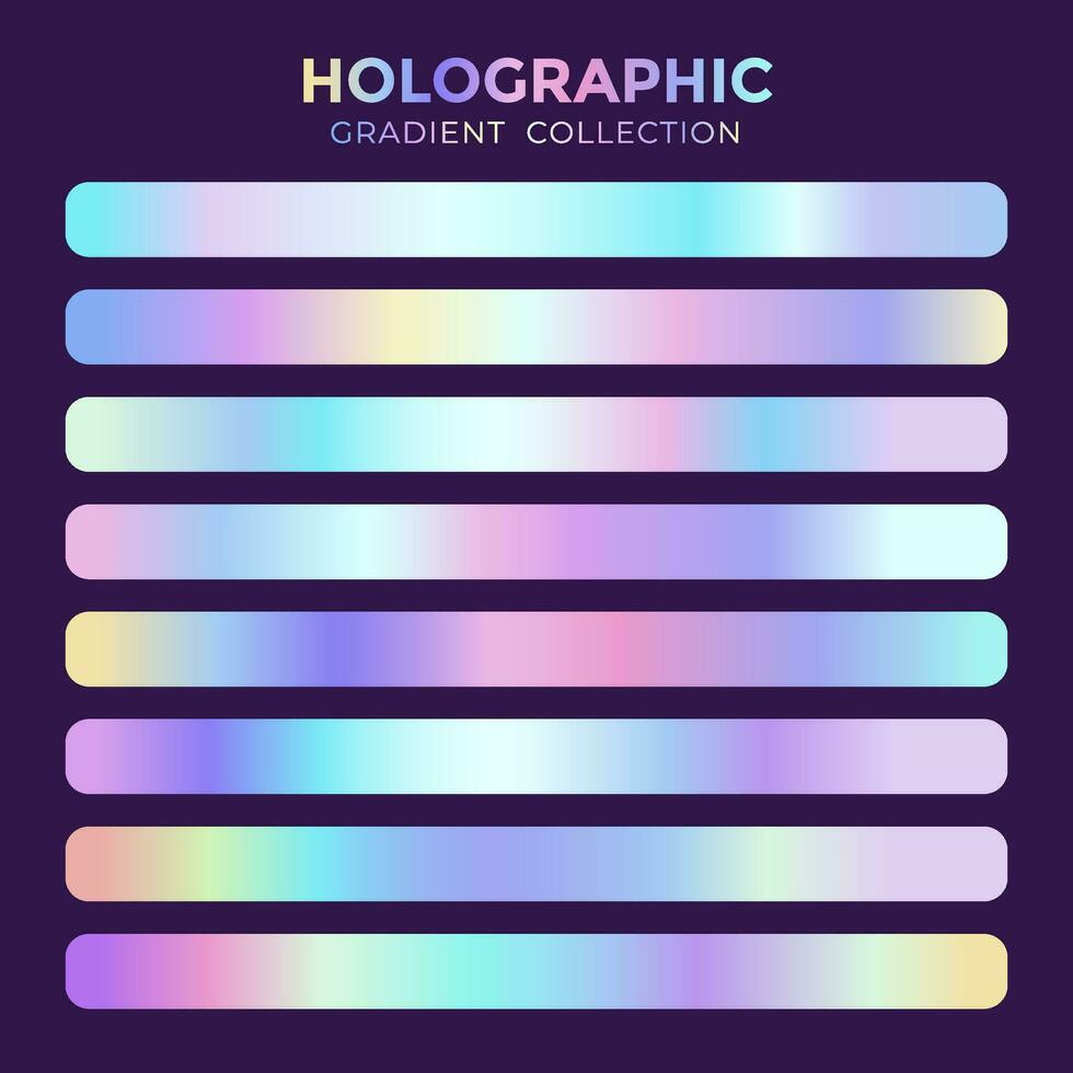 conjunto de holográfico gradientes vector elemento