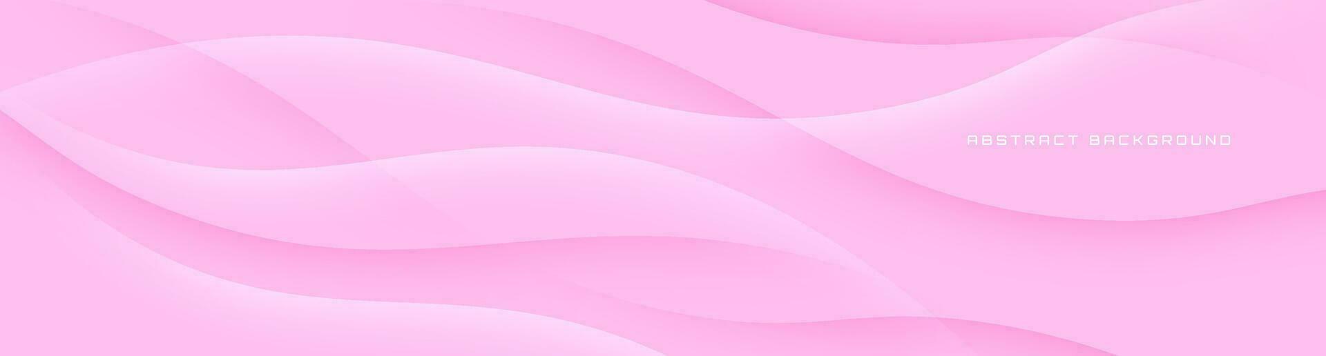3d rosado geométrico resumen antecedentes superposición capa en brillante espacio con olas decoración. minimalista moderno gráfico diseño elemento separar estilo concepto para bandera, volantes, tarjeta, o folleto cubrir vector