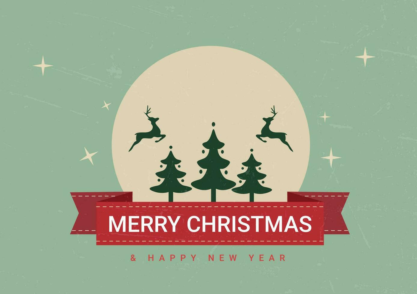 Merry Christmas and happy new year 2024 Retro Background vector