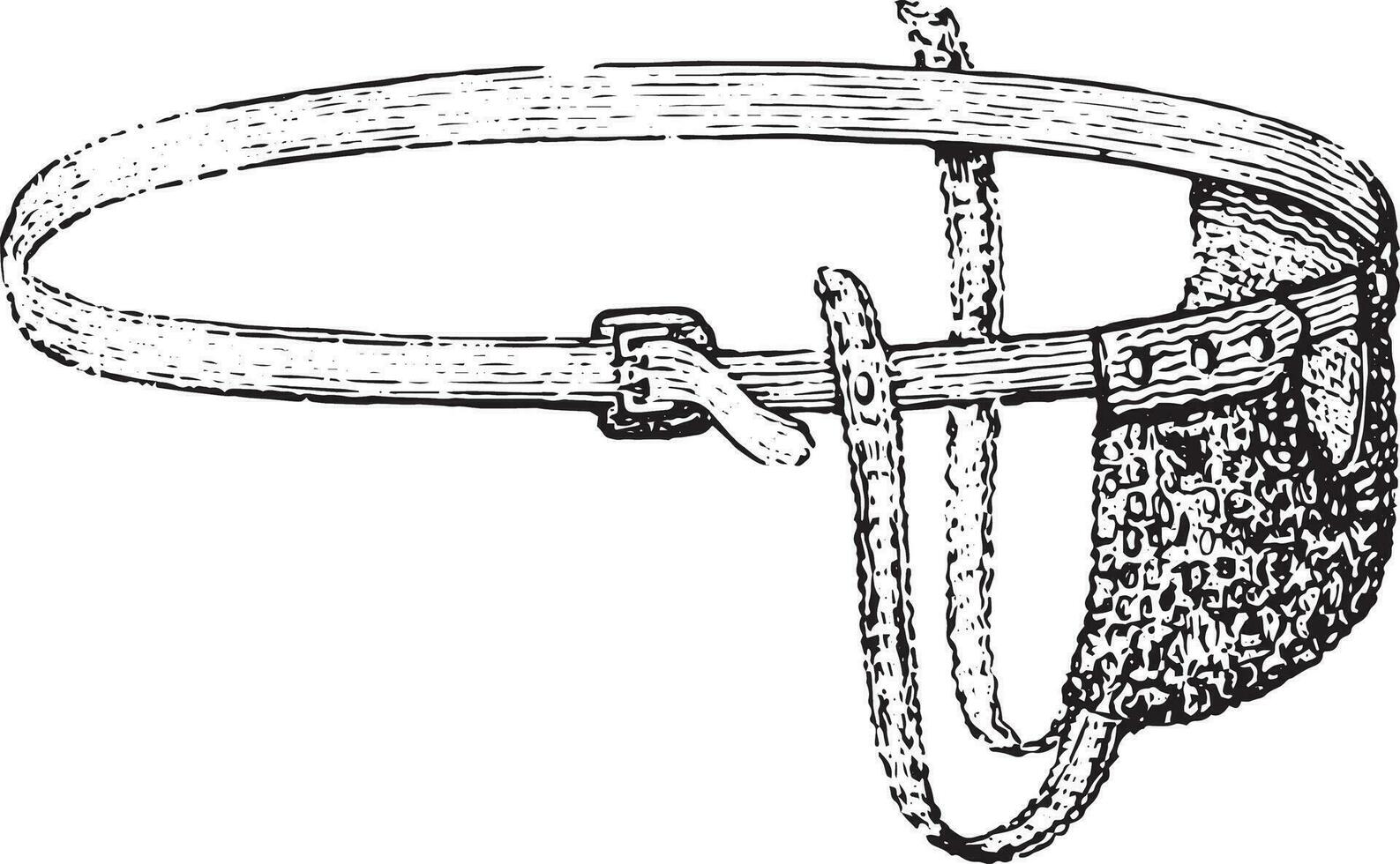 suspensorio o atlético seguidor, Clásico grabado. vector