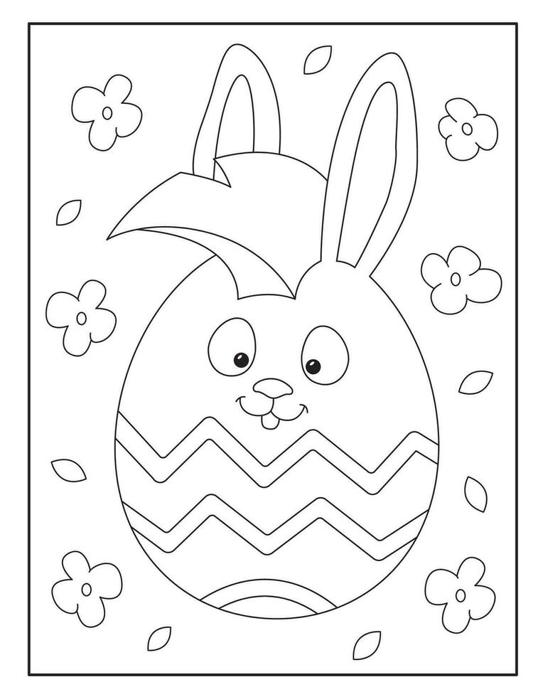 Easter egg Coloring Pages for Kids vector