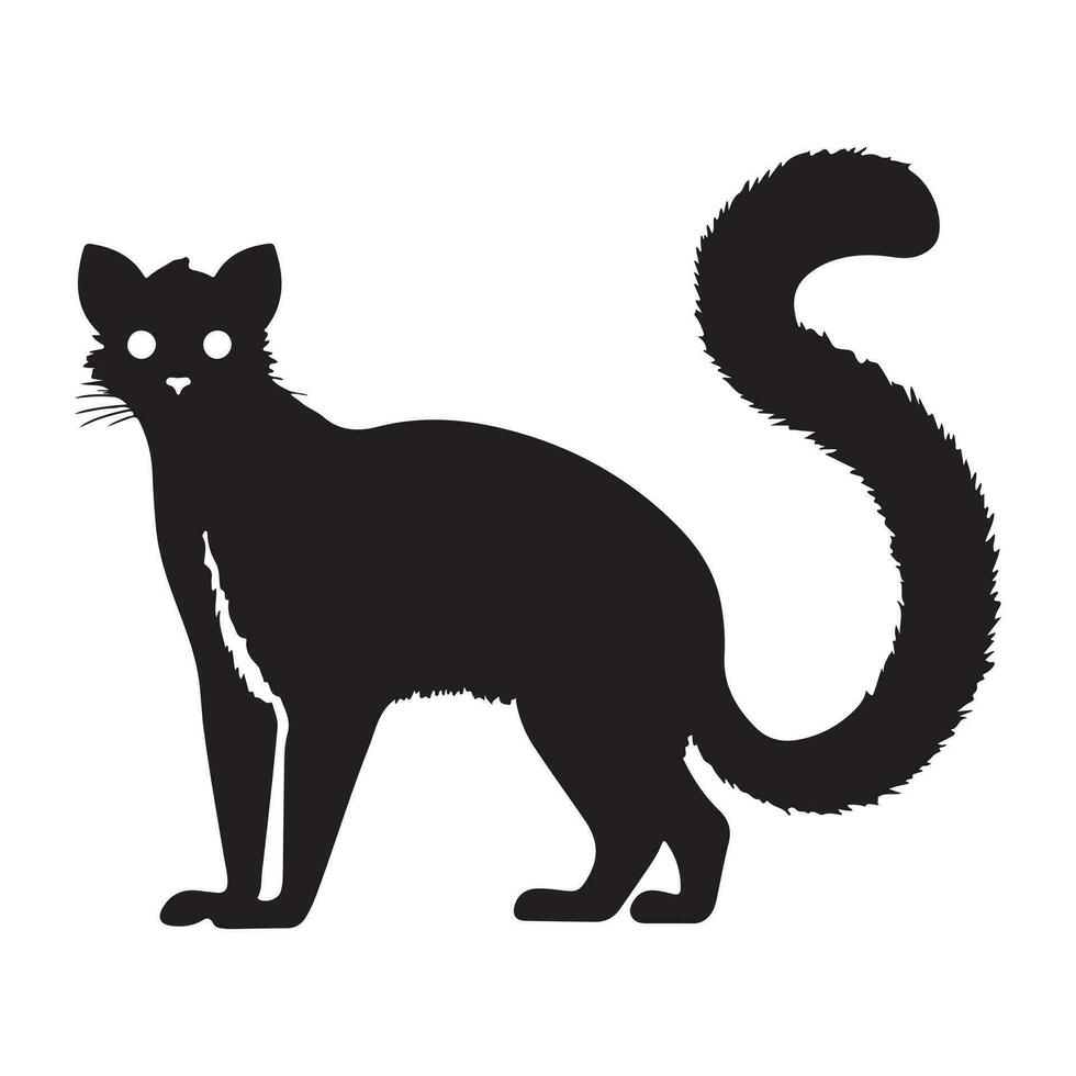 A black Silhouette lemur animal vactor vector