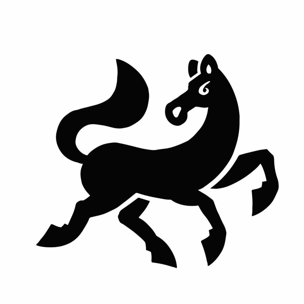 Horse silhouette, horse, symbol, vector illustration