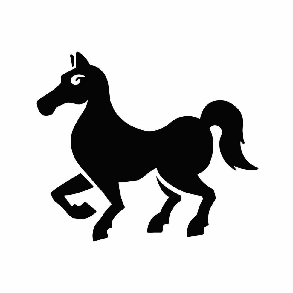 caballo silueta, caballo, símbolo, vector ilustración