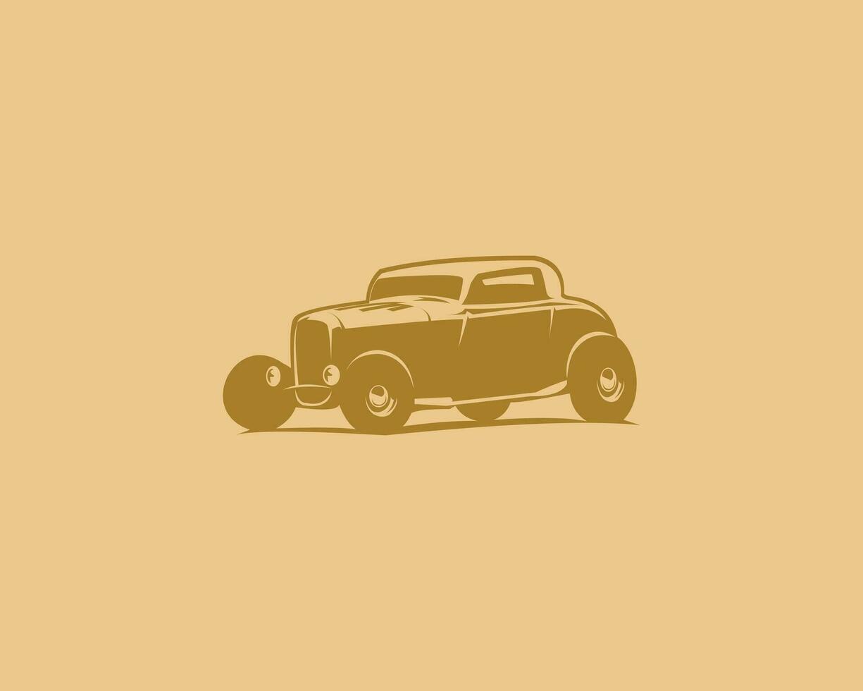 súper Clásico coche de 1932. prima vector diseño. aislado desde el lado. mejor para logotipos, insignias, emblemas, iconos, diseño pegatinas, antiguo, antiguo coche industria.
