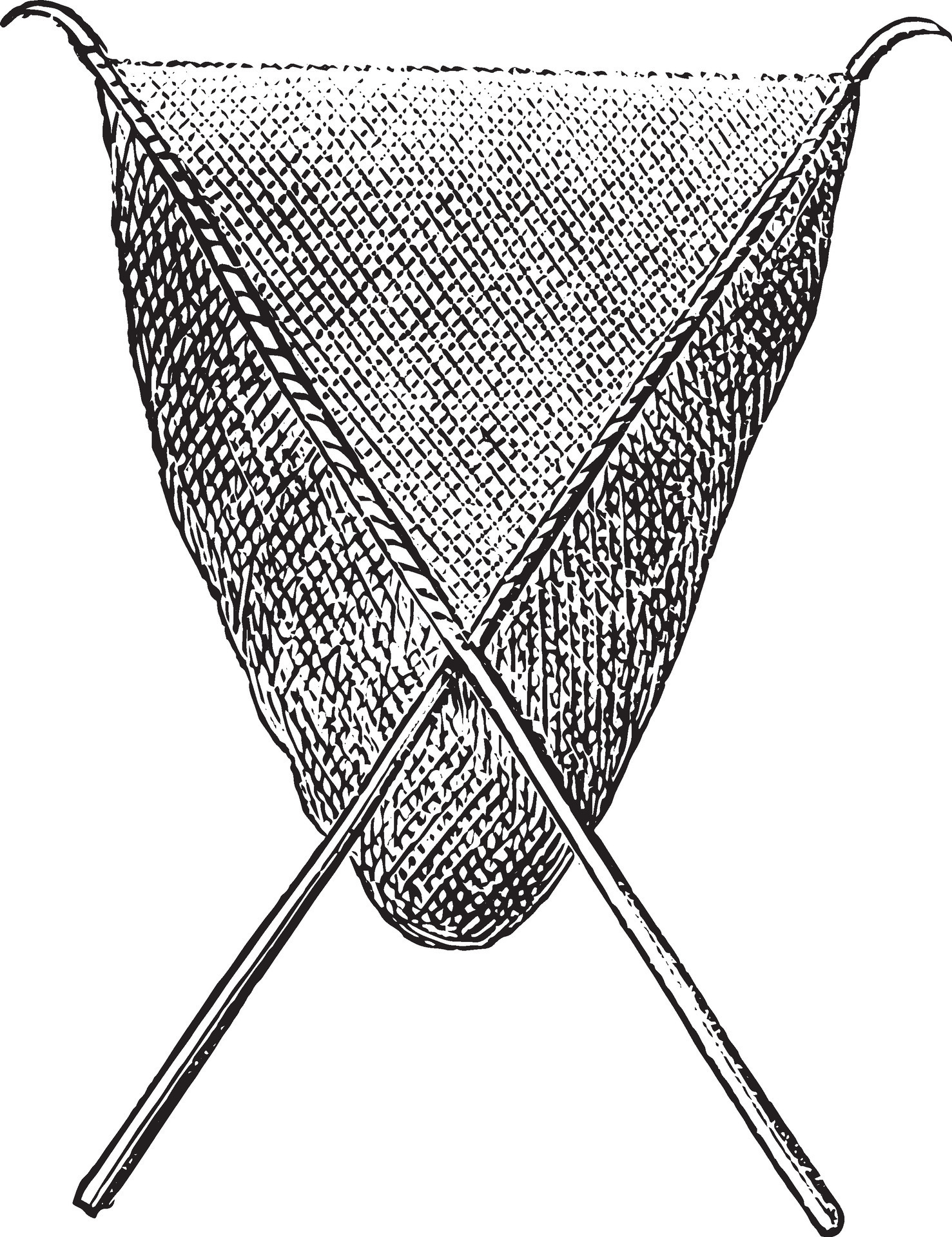 Scoop net or Hand net, vintage engraving. 35391082 Vector Art at Vecteezy