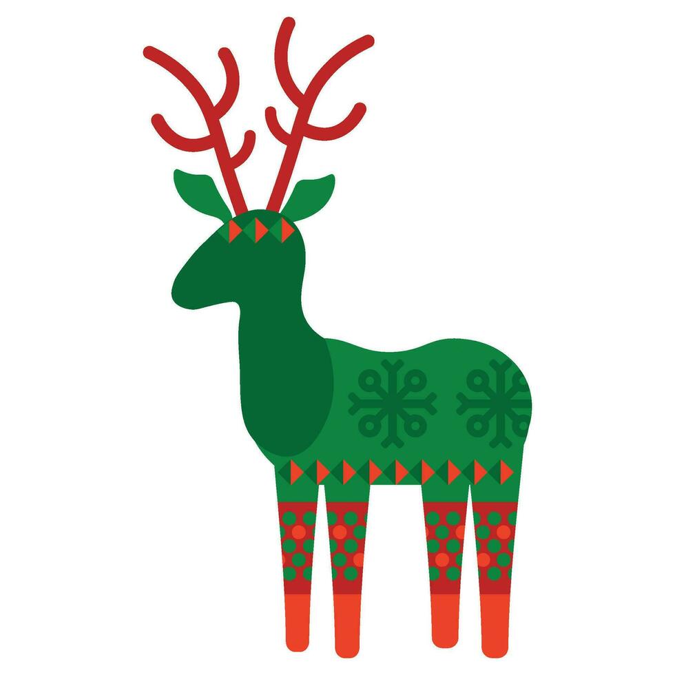 Deer Toy Norwegian National Holiday Pattern vector
