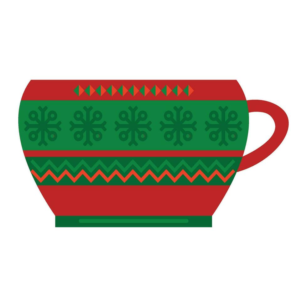 Cocoa Cup Norwegian National Holiday Pattern vector