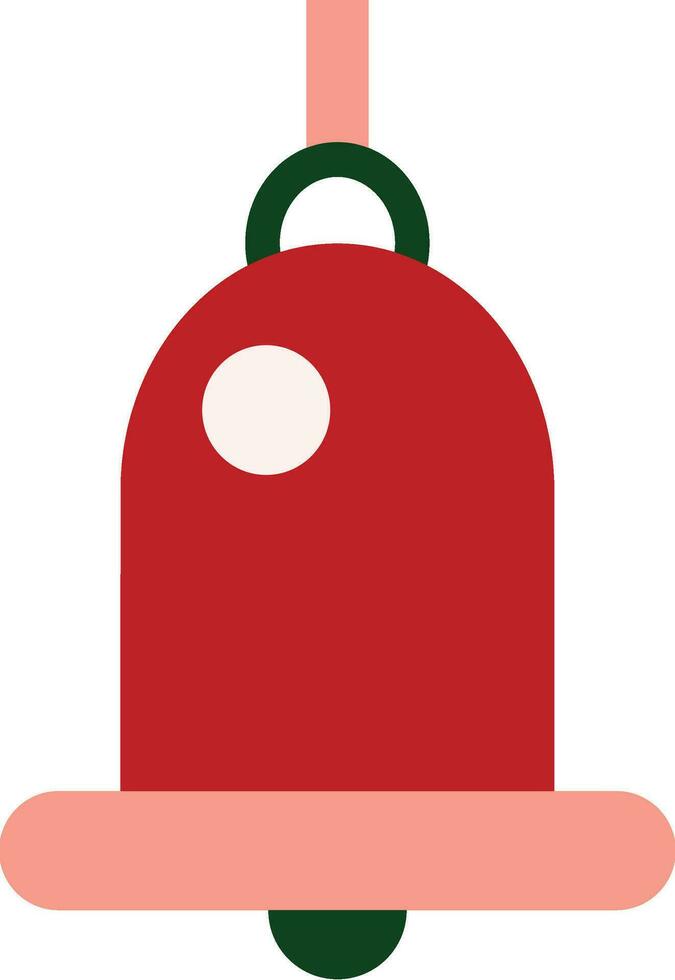 Merry Christmas Toy Bell Red Green Pop Art vector