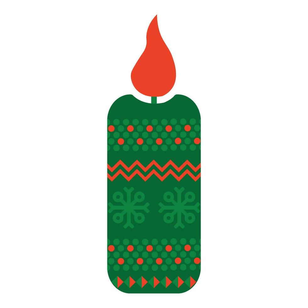 Xmas Candle Norwegian National Holiday Pattern vector