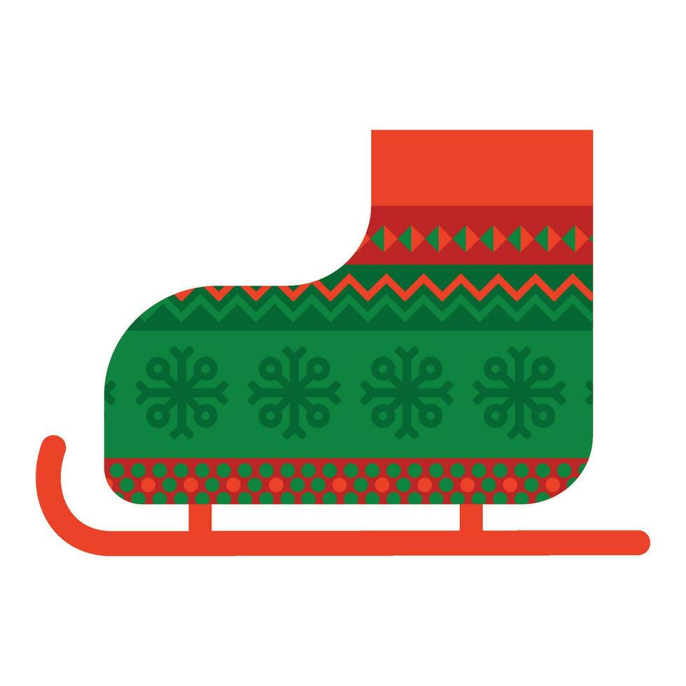 Shoe Skates Norwegian National Holiday Pattern vector
