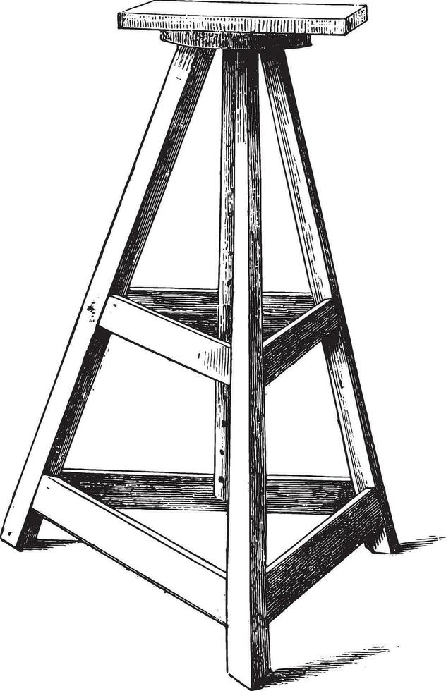 ensillar para modelado o escultura, Clásico grabado. vector