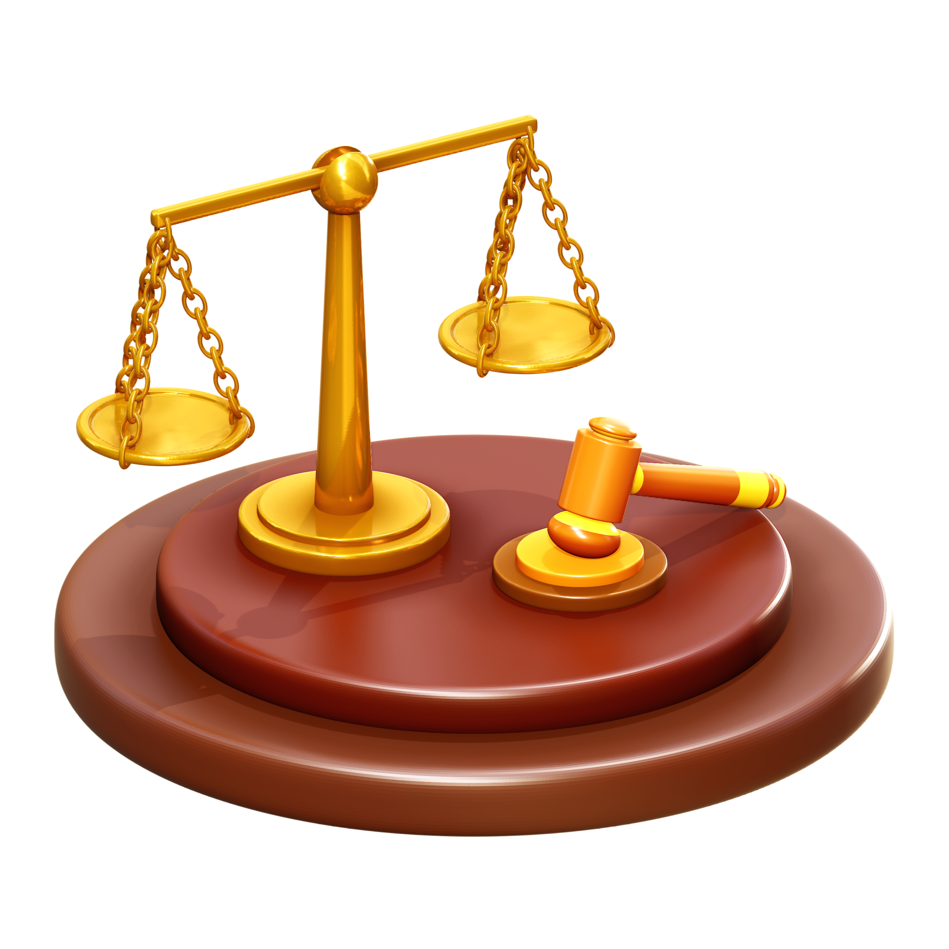 3D rendering of judge hammer, judicial gavel 35391405 PNG