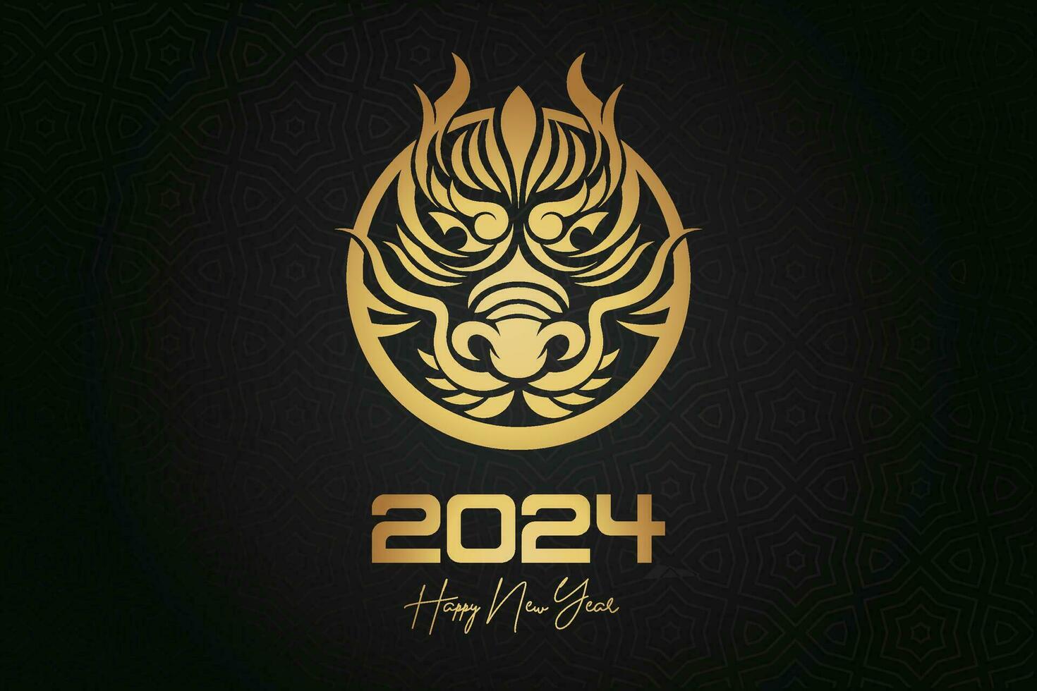 Happy Chinese New Year 2024 Chinese Zodiac Year of the Dragon vector