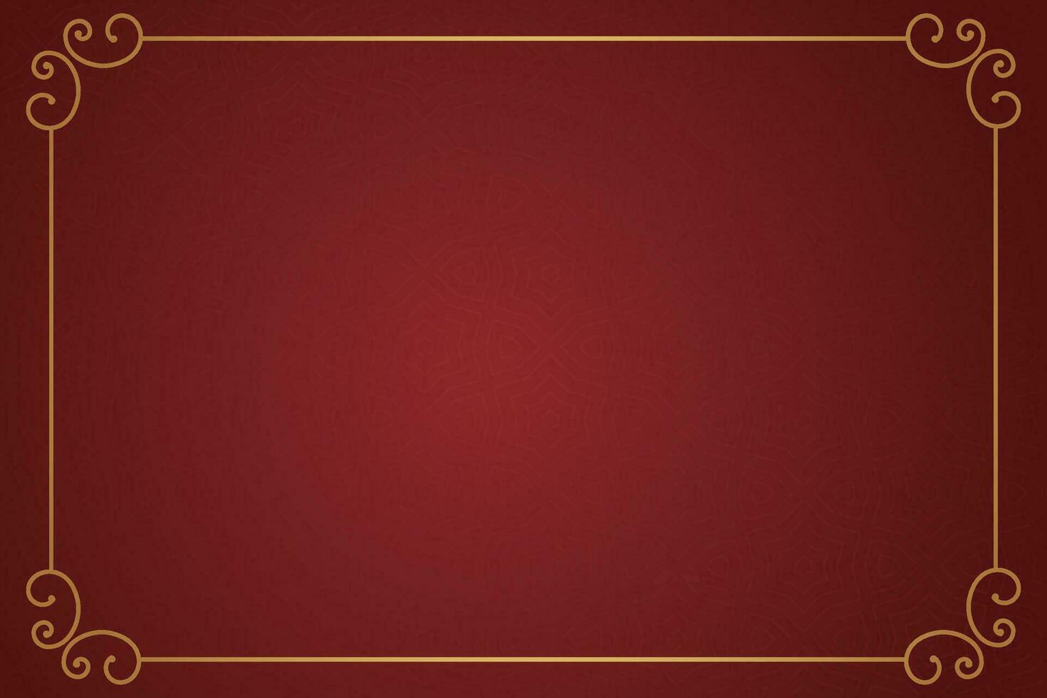 Vector chinese frame border, rectangle and circle design on red background