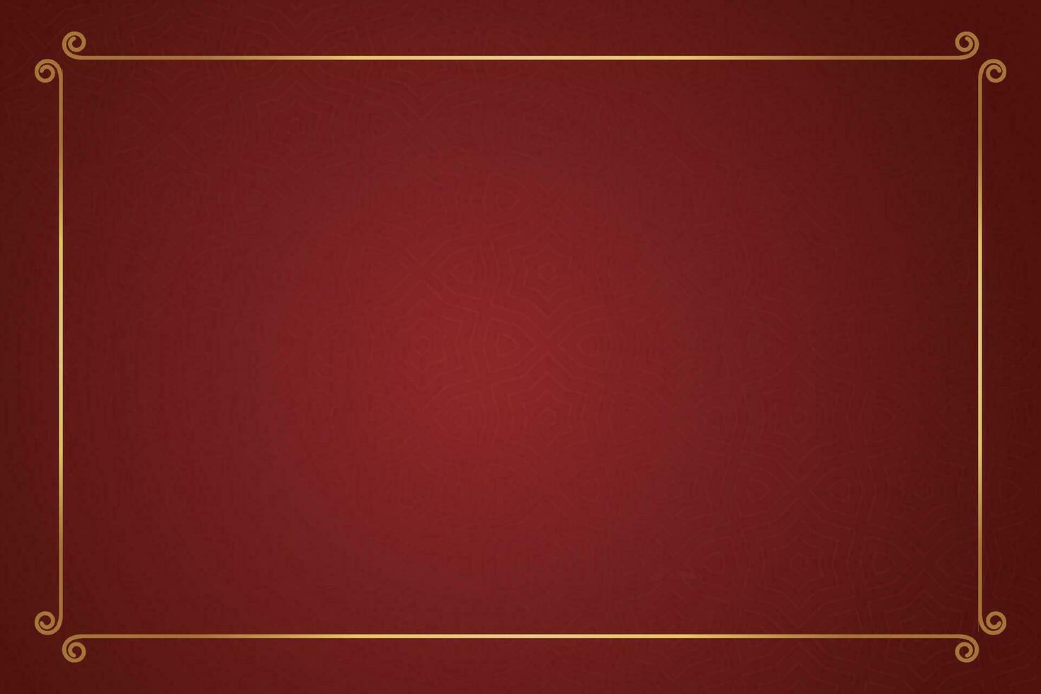 Vector chinese frame border, rectangle and circle design on red background
