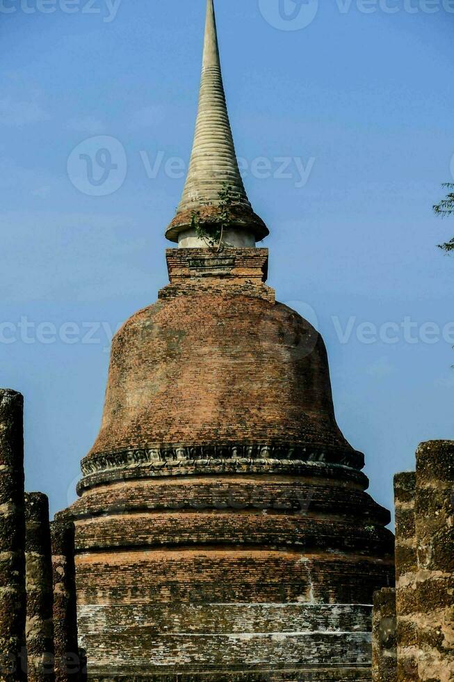 the pagoda at the ancient city of ayutthaya photo