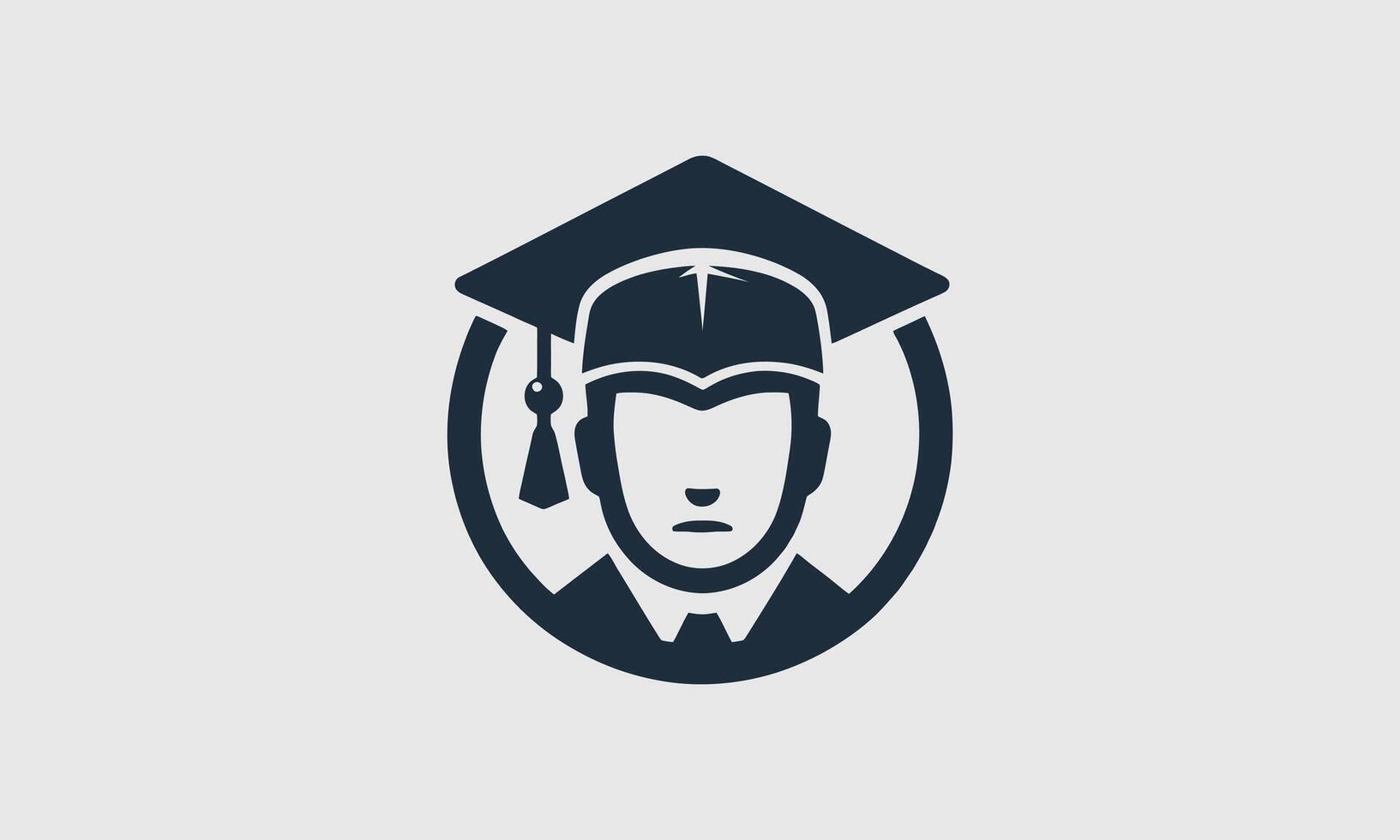 man wearing graduate vector flat design