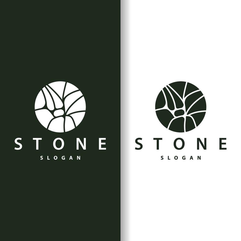 Stone Logo, Premium Elegant Design, Stone Balance Vector, Stepping Rock Walking Icon Illustration Design vector