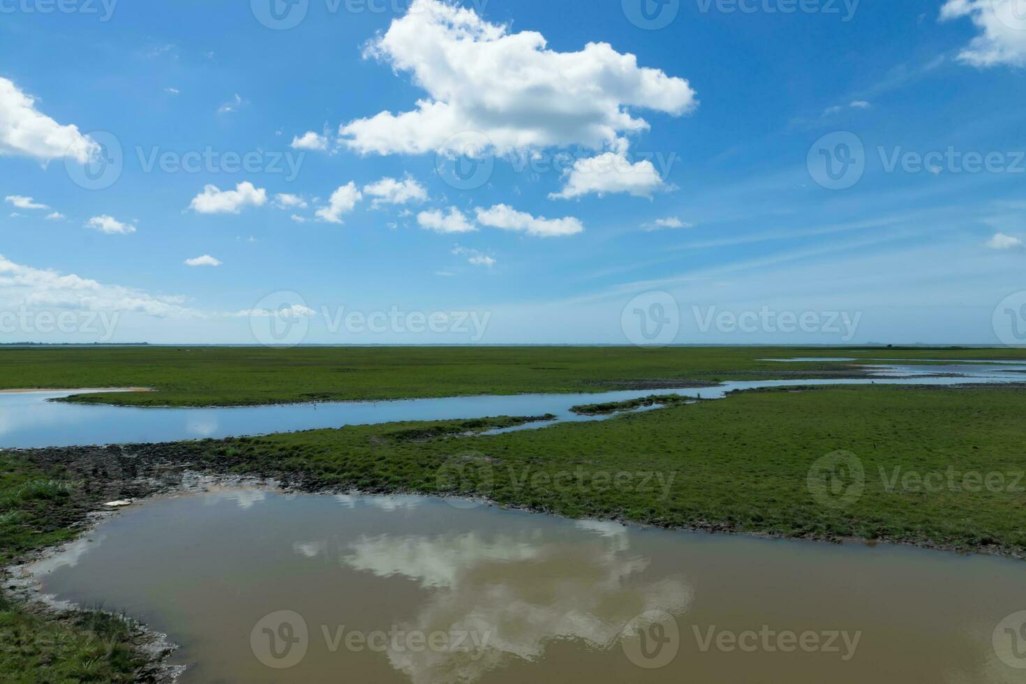 Blue Sky with white clouds. photo