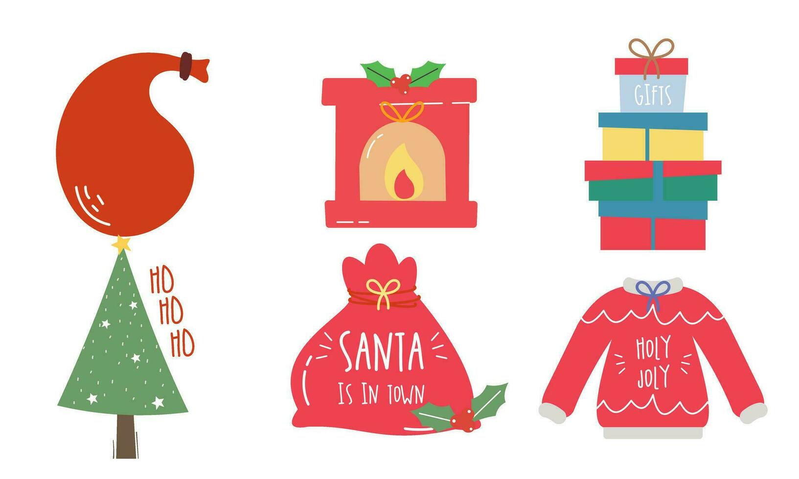 Navidad decoraciones elemento logo vector