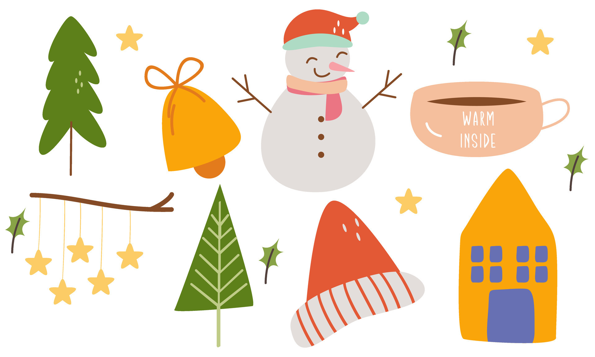 Christmas decorations element logo vector 35392281 Vector Art at Vecteezy