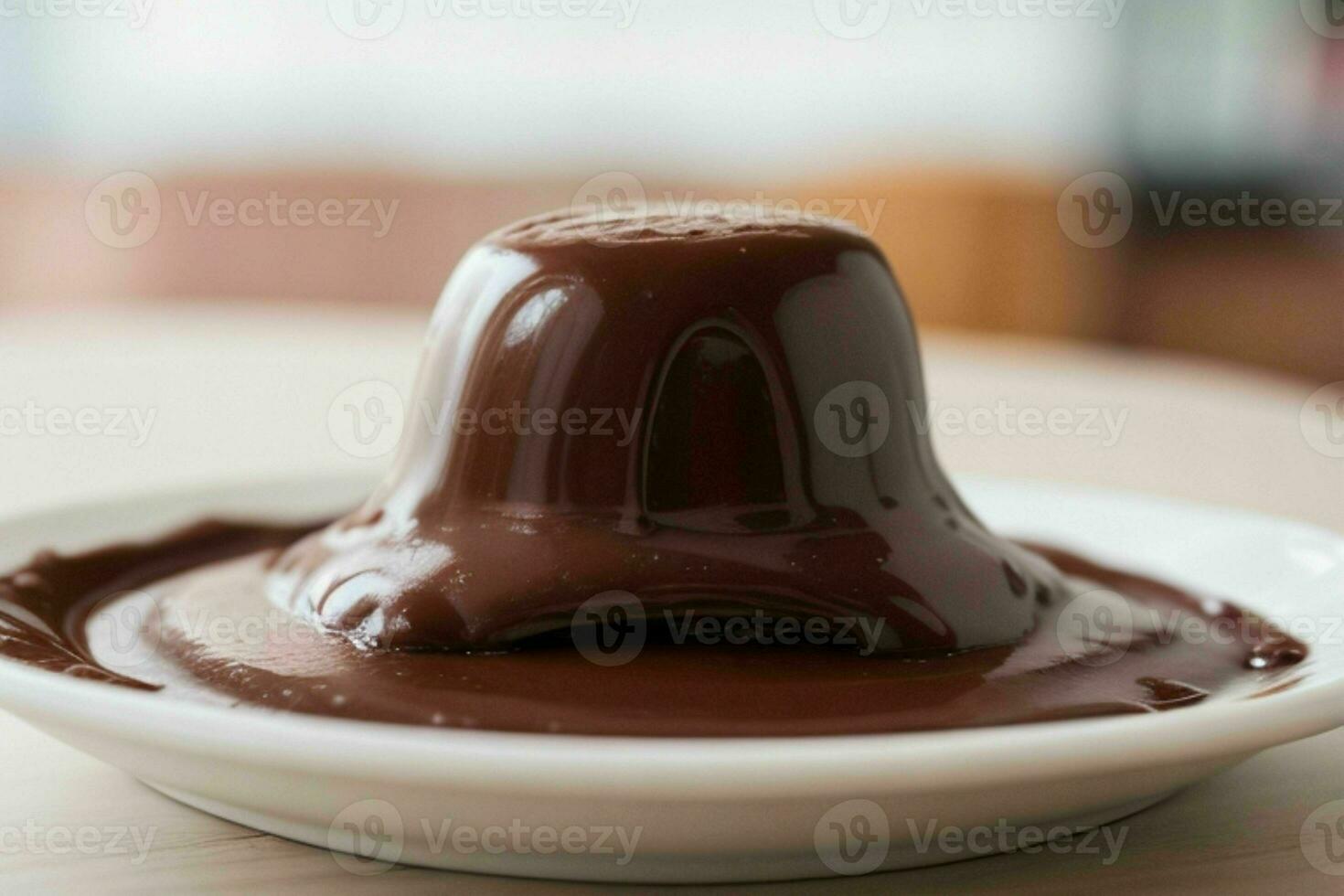 AI generated chocolate pudding. Pro Photo