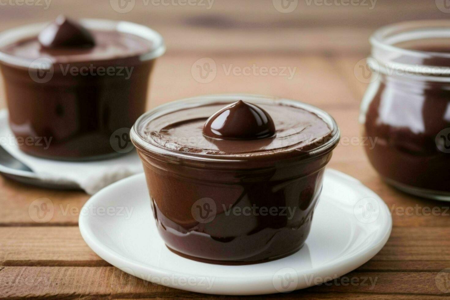 AI generated chocolate pudding. Pro Photo