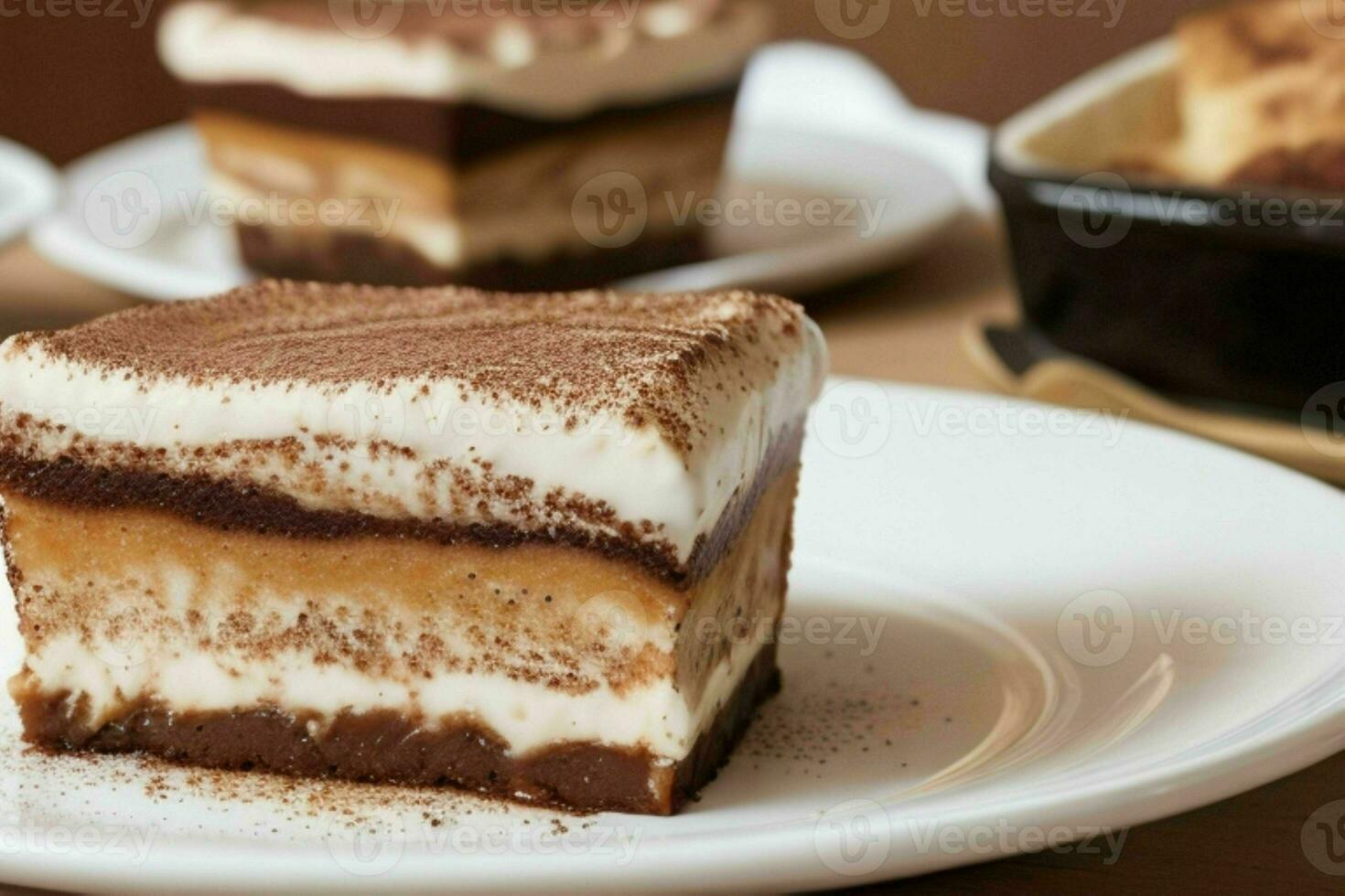 AI generated Tiramisu pudding. Pro Photo
