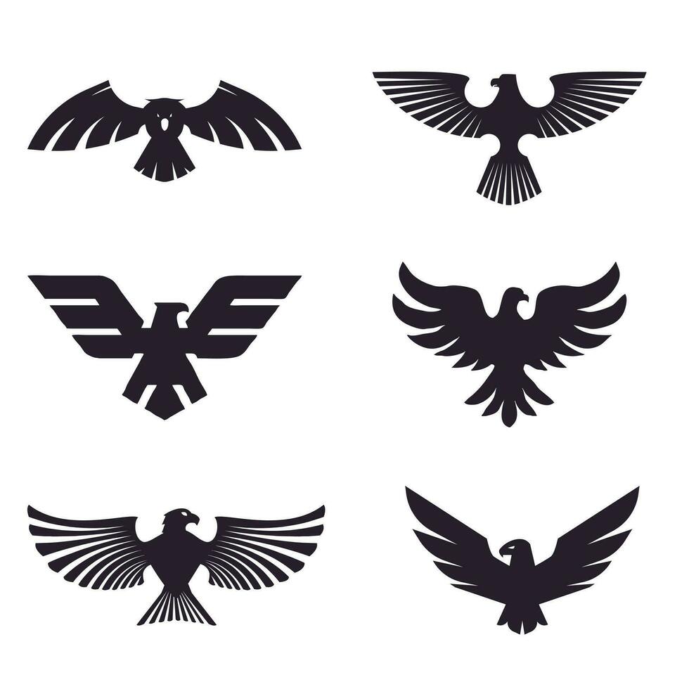 águila icono logo en un blanco antecedentes vector