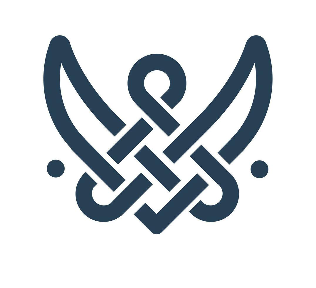 Celtic weave and knot sign vector
