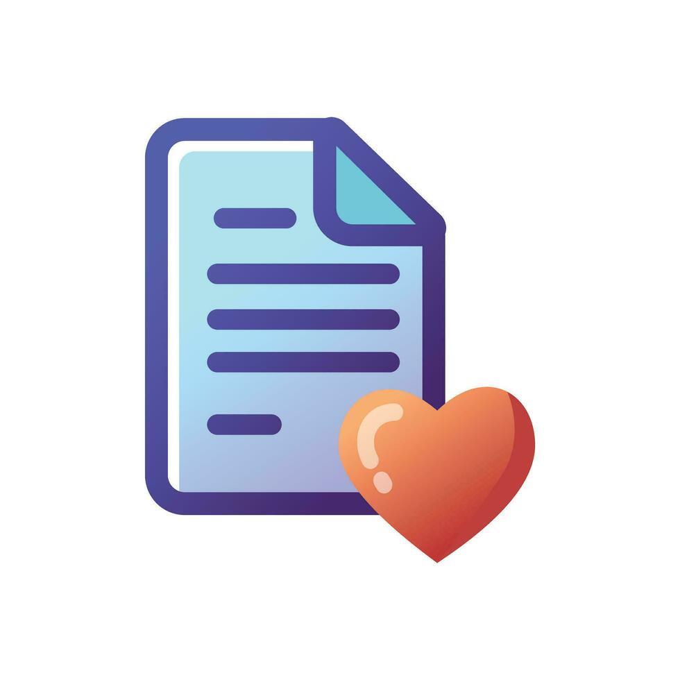 Illustration of a favorite document vector