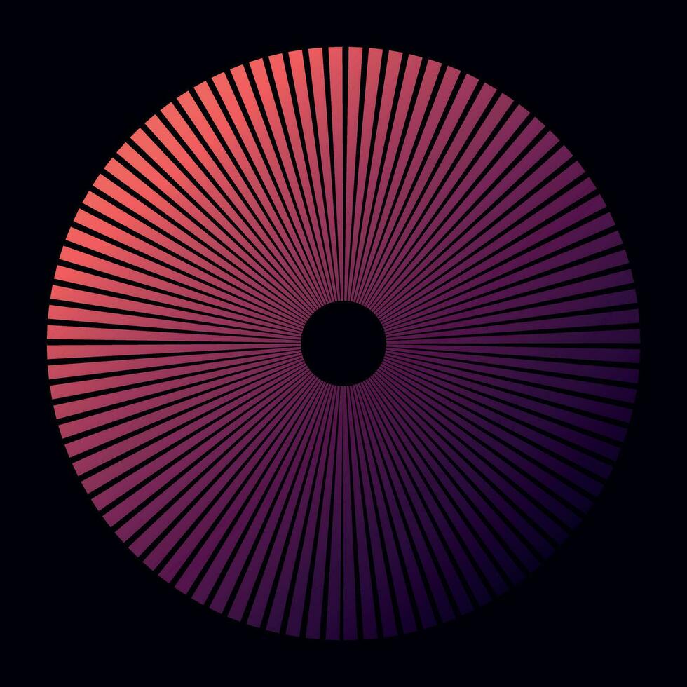 A simple bright abstract circle on a dark background vector