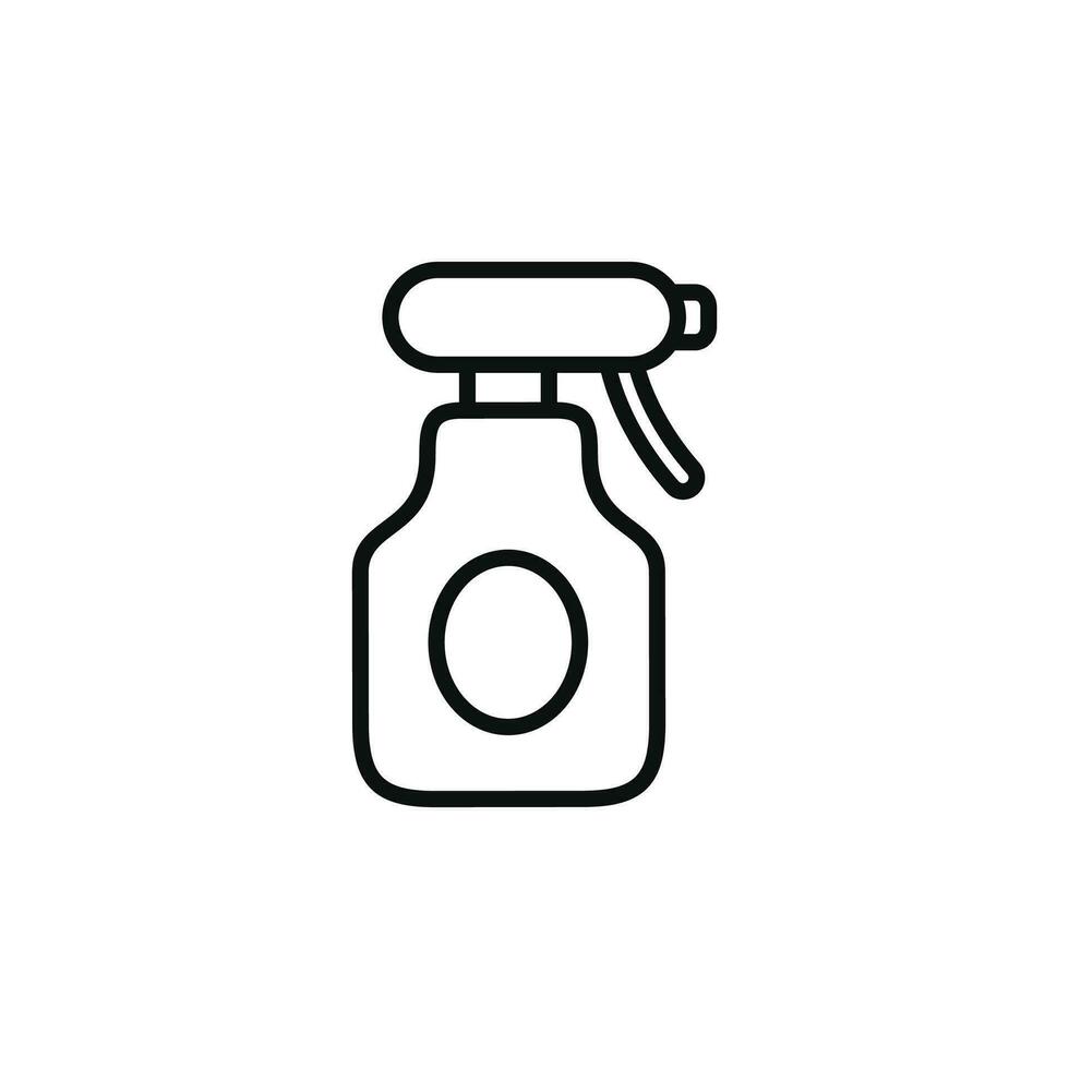 Barber spray line icon isolated on white background vector