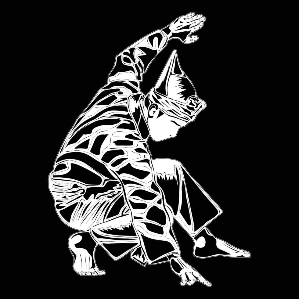 Silat movement images, suitable for designing t-shirts, posters, logos, educational images and others vector