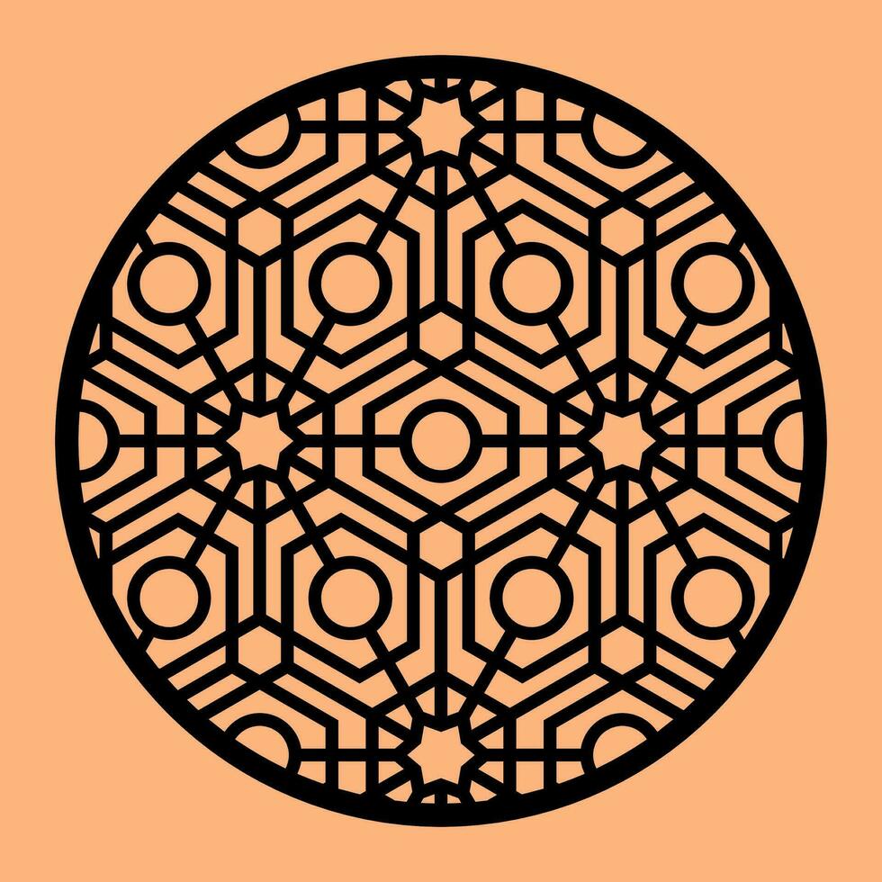 Simple Vector Pattern for CNC Laser Cutting, Decoration, and Ornament