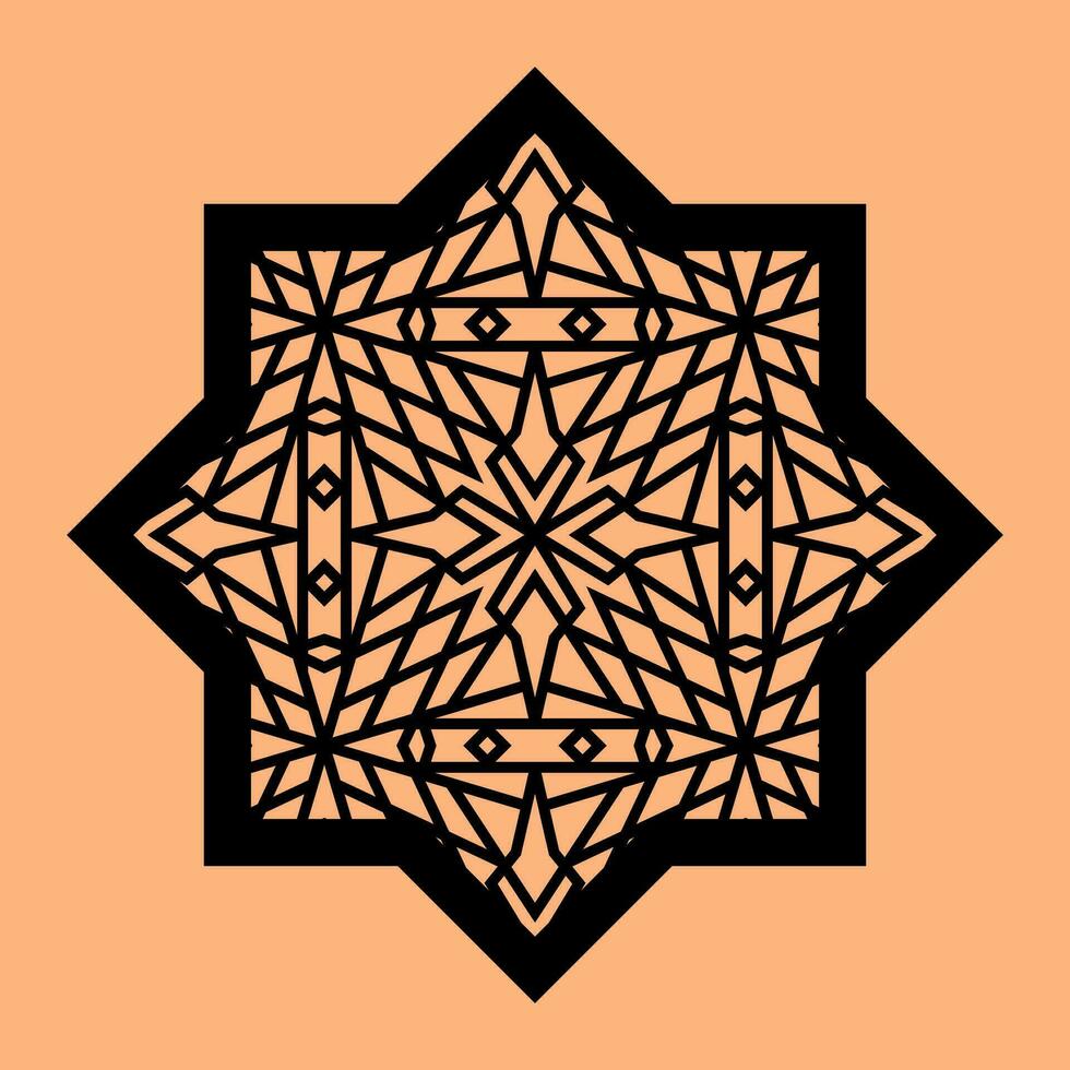 Simple Vector Pattern for CNC Laser Cutting, Decoration, and Ornament